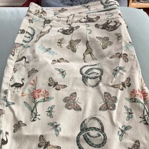 ModCloth fun pattern fabric jeans 2X